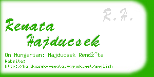 renata hajducsek business card